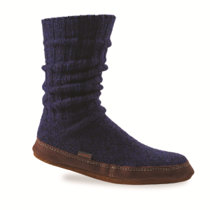Acorn Slipper Sock : Cobalt Ragg Wool - Womens